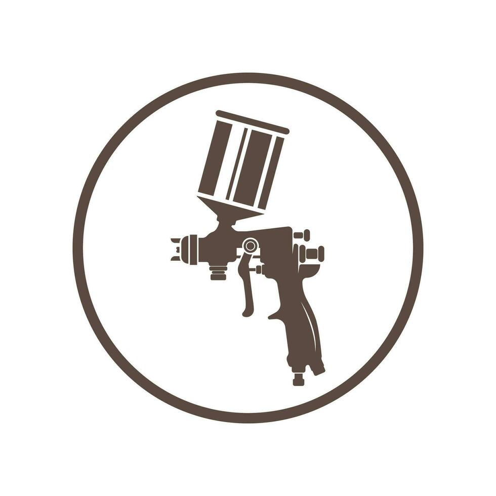 spray gun paint logo icon vector illustration