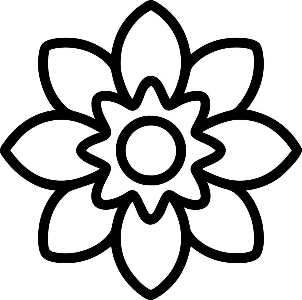 coloring book flower vector