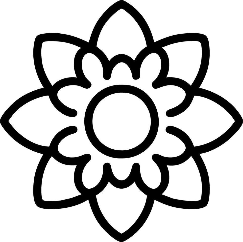 coloring book flower vector