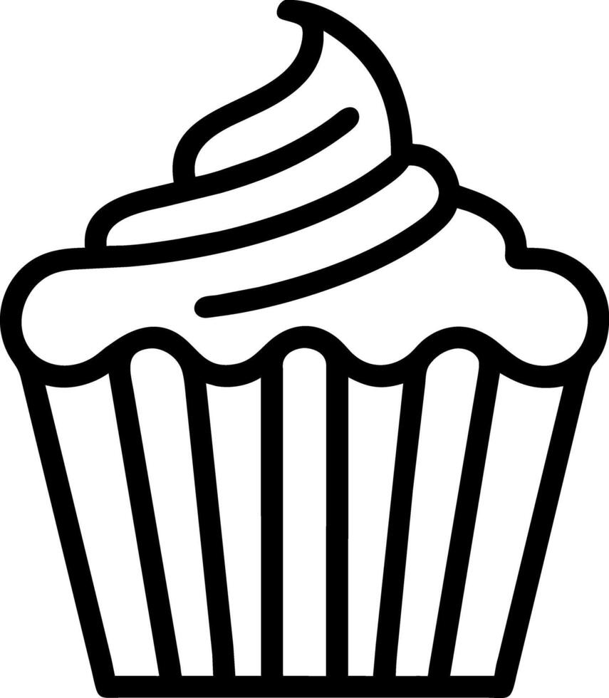 cupcake de libro para colorear vector