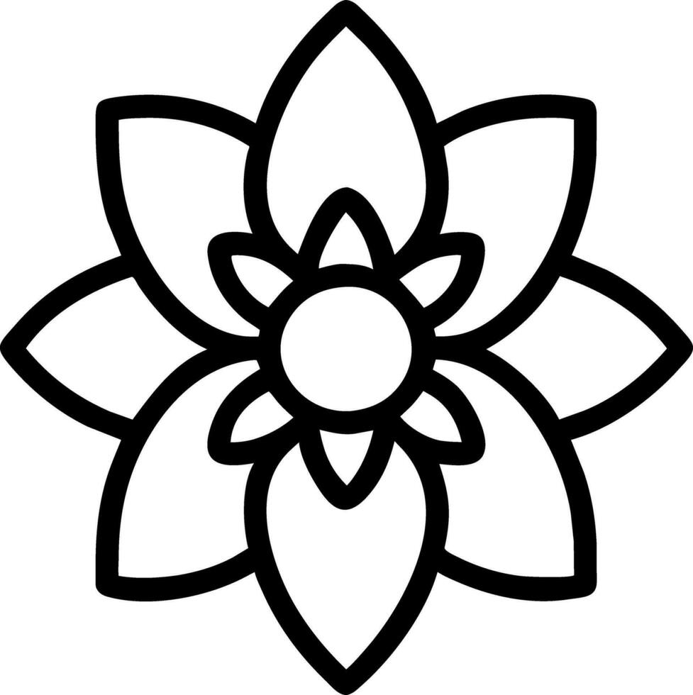 flor de libro para colorear vector