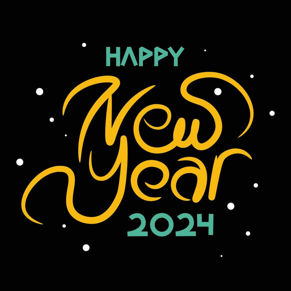 nuevo año tipografía vector diseño 2 expandido