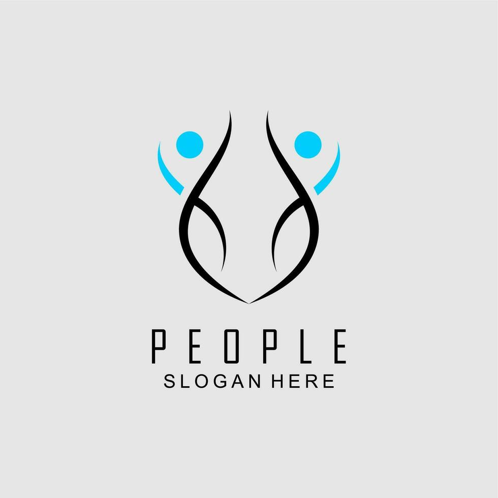 Illustration People Logo Design Template vector