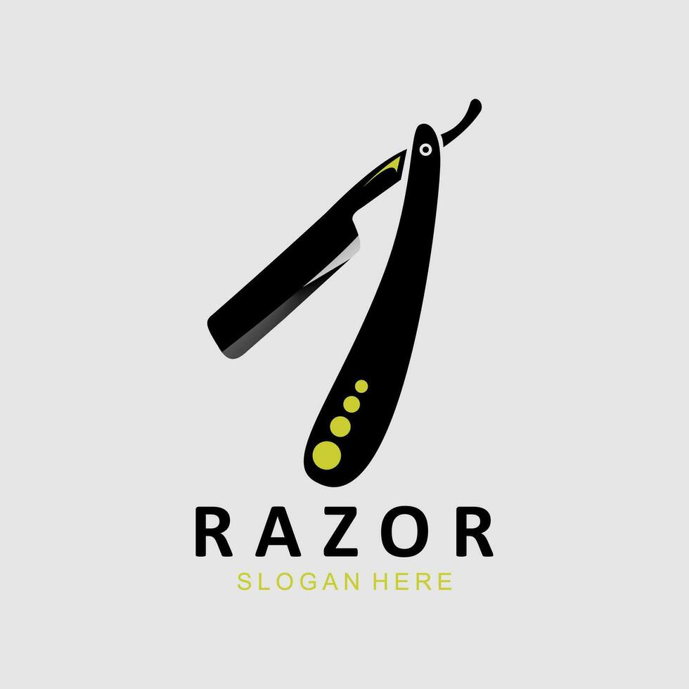 Straight razors for shaving graphic sign isolated on white background vector