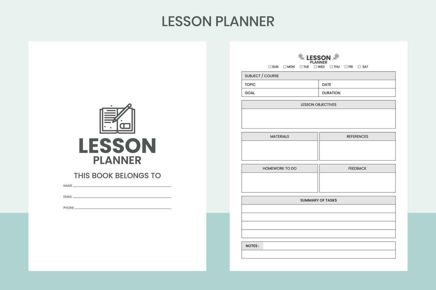 Lesson Planner Pro Template vector