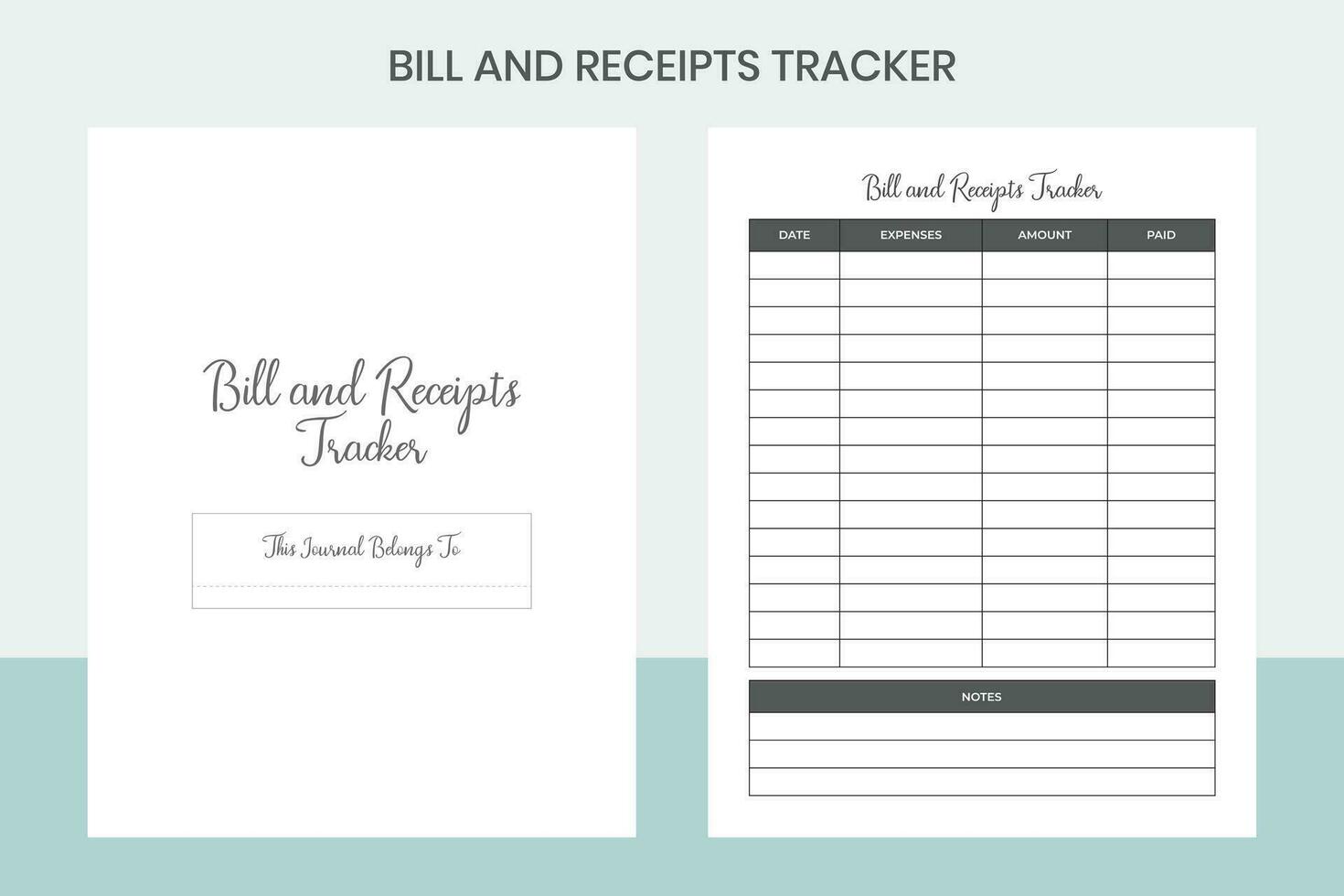 Bill and Receipts Tracker Pro Template vector