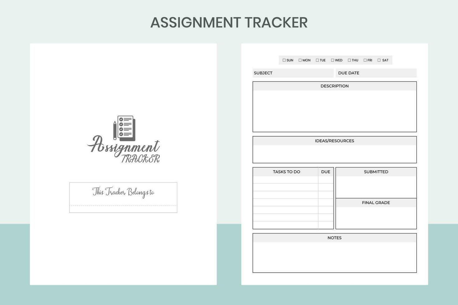 Assignment Tracker Pro Template vector