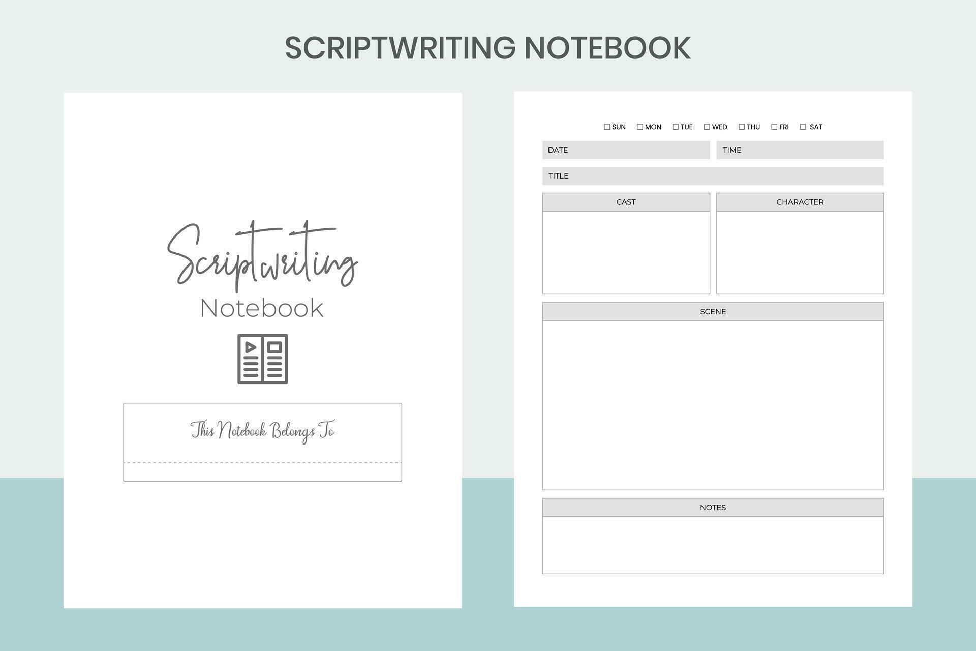 Scriptwriting Notebook Pro Template 36023653 Vector Art at Vecteezy Scriptwriting Notebook Pro Template 36023653 Vector Art at Vecteezy