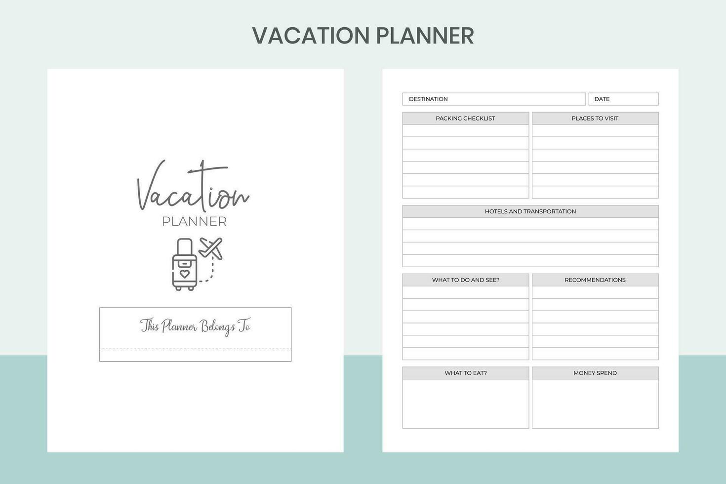 Vacation Planner Pro Template vector