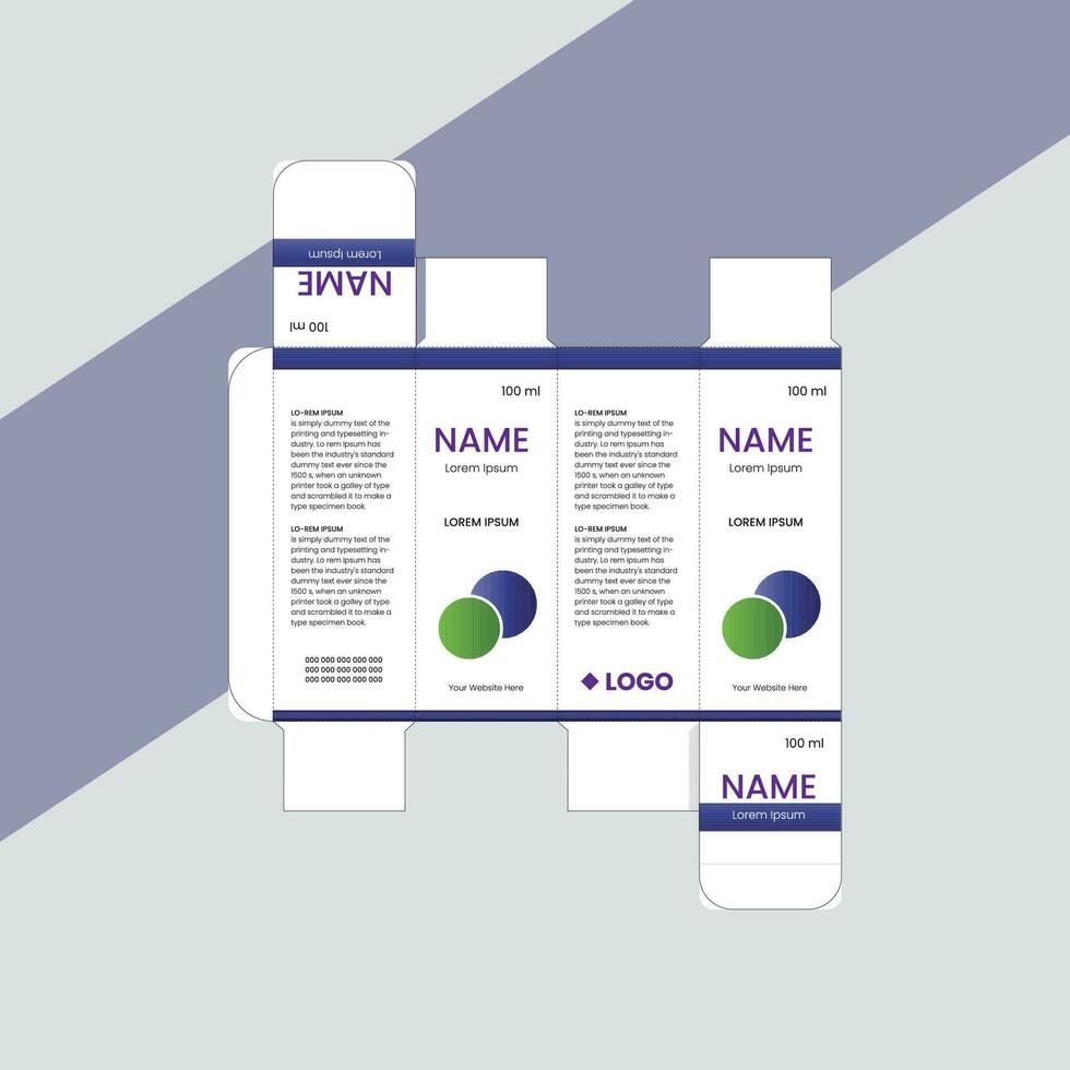 Creative packaging Box design templates. vector