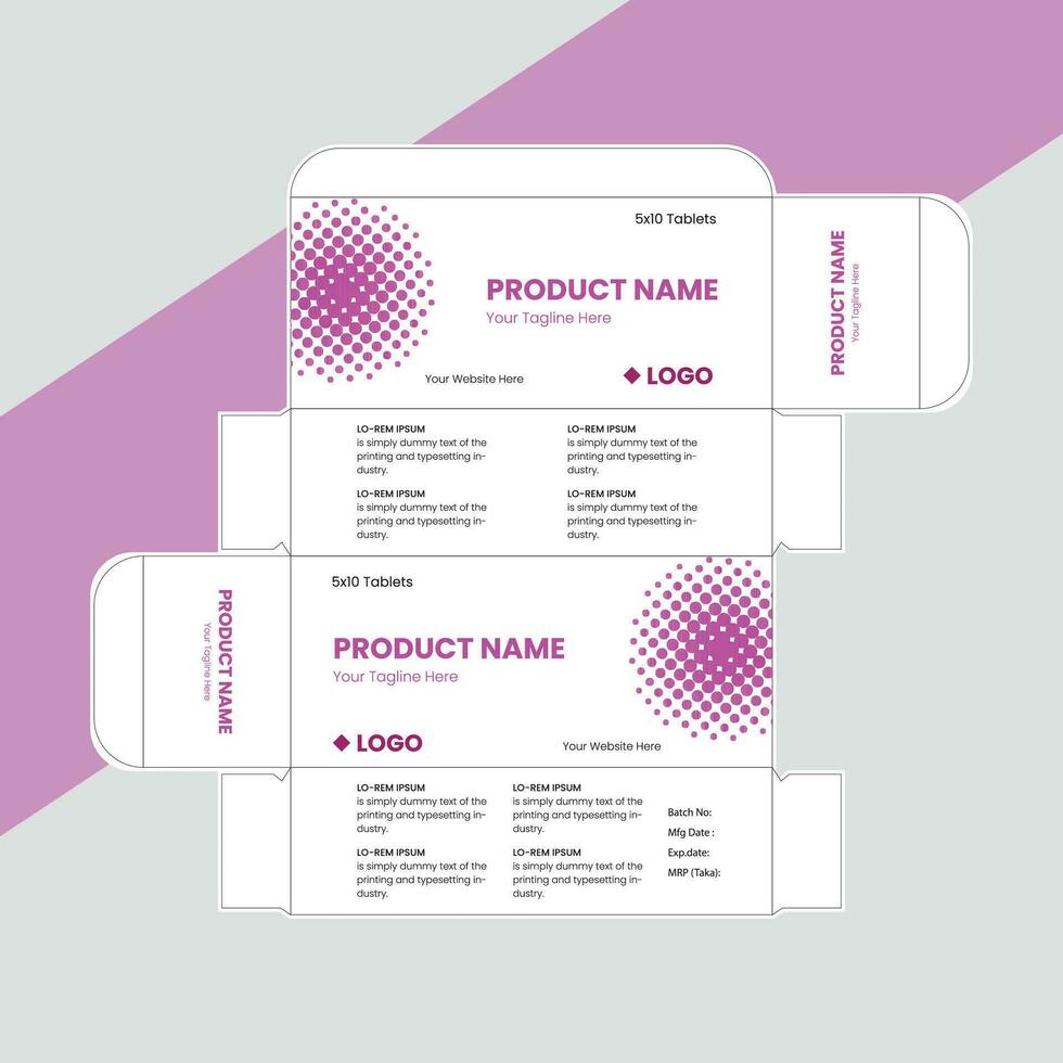 Creative packaging Box design templates. vector