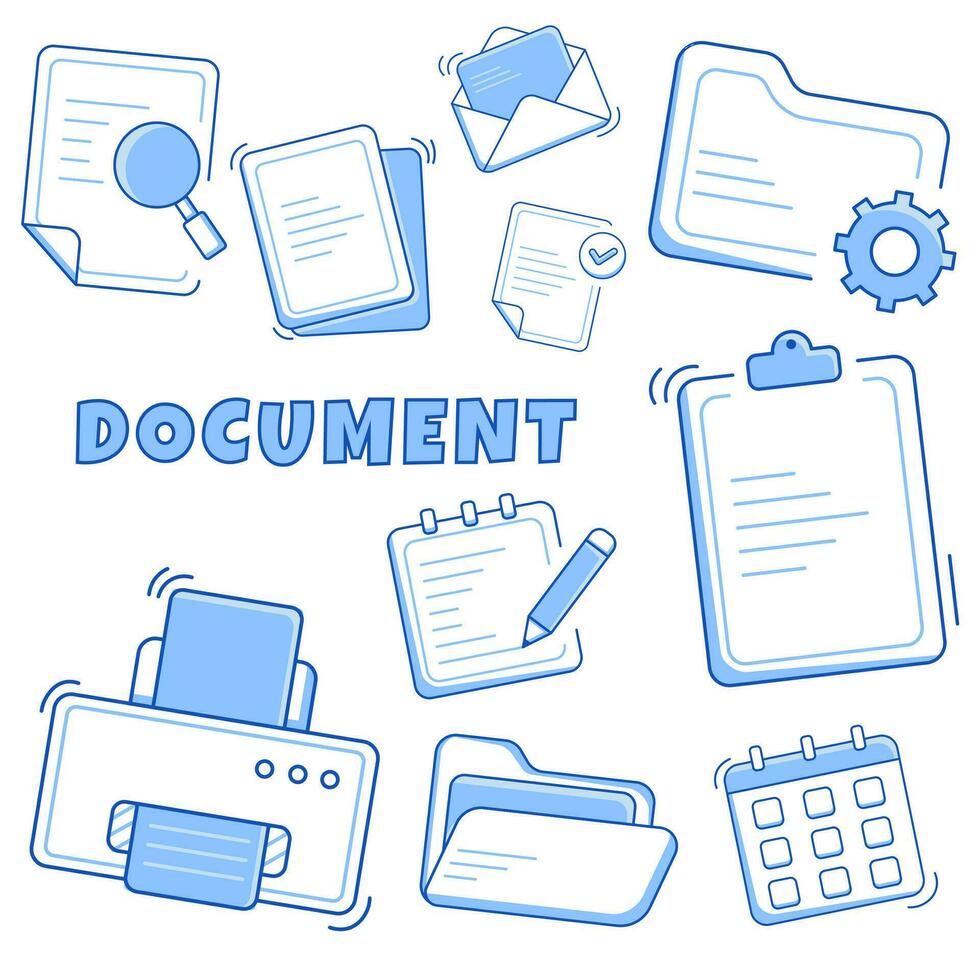 Simple Document Icon Collection vector