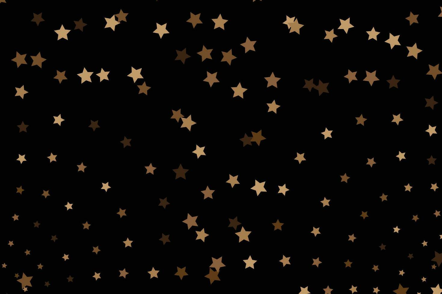 Dark background with lots golden star spots vector