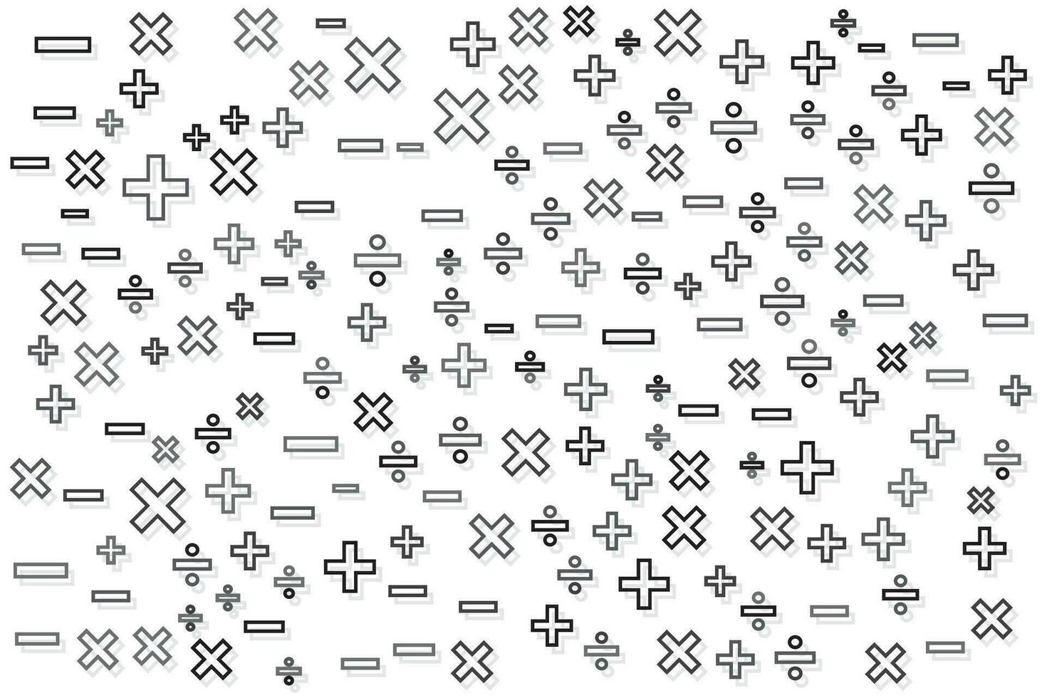 Mathematical symbols seamless pattern background vector