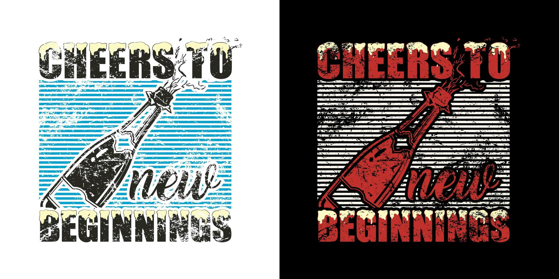 Cheers to new beginnings - typography vintage graphic happy new year t shirt design. Happy new year 2024 t shirt design photo