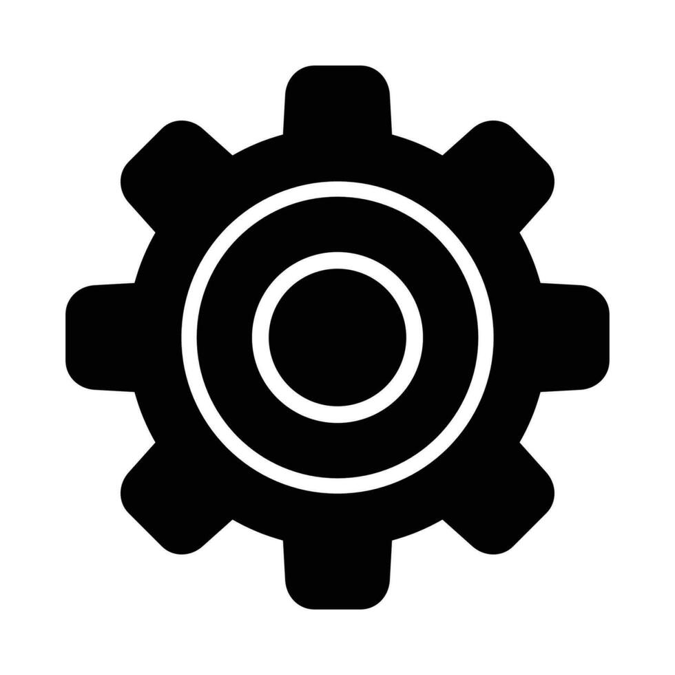 Gear cogwheel icon in trendy flat design. repair sign and symbol. vector