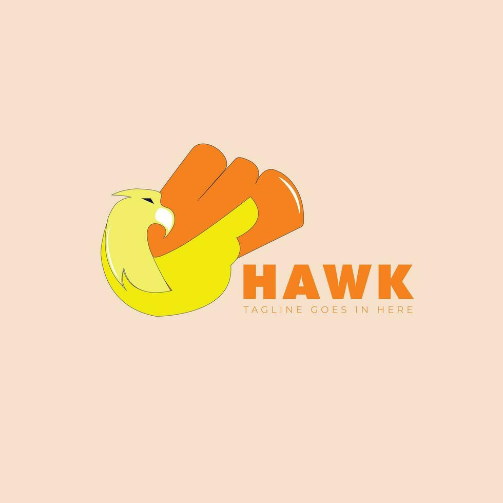 Logo concept of a yellow eagle that is flying vector