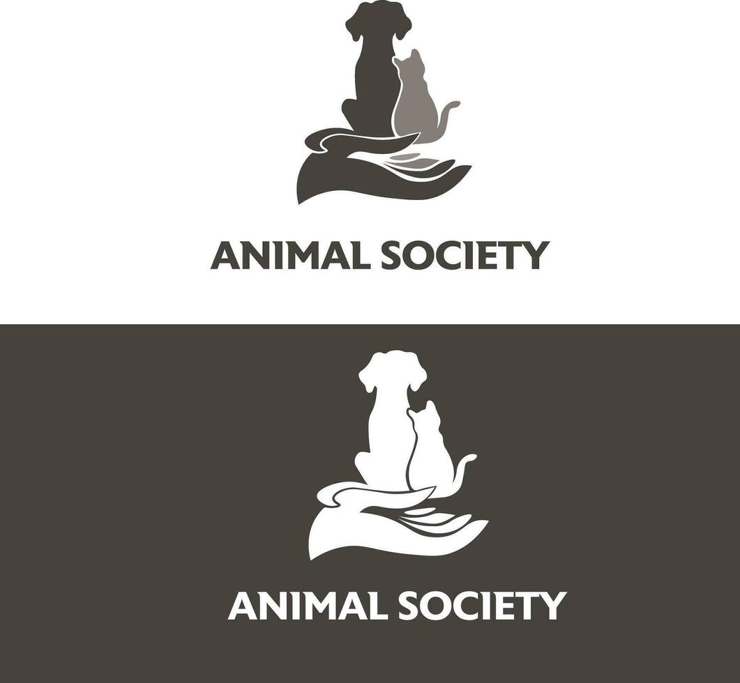 animal protection icon, thin line web symbol on white background vector