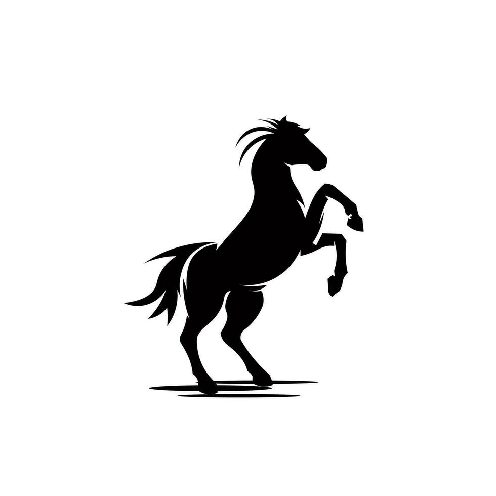 Elegance head horse art logo vector