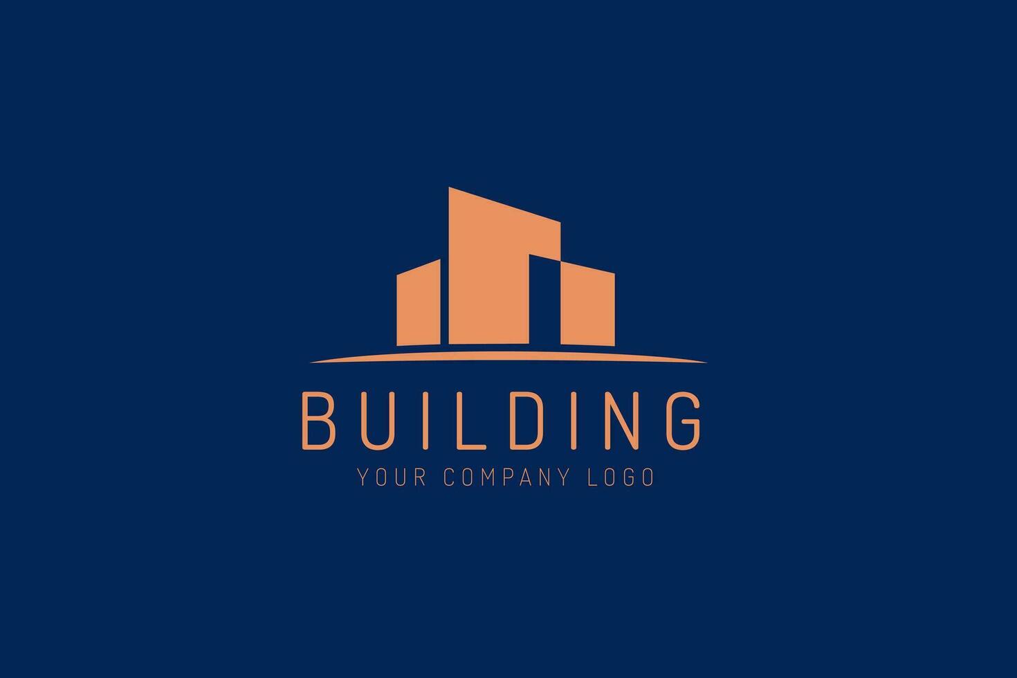 Real Estate Luxury Building Minimal Logo vector