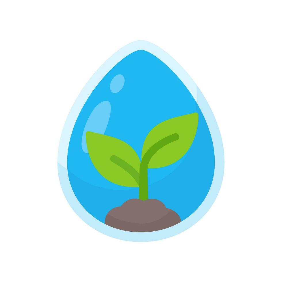 seedlings growing on the earth Environmental conservation concept to save the world vector