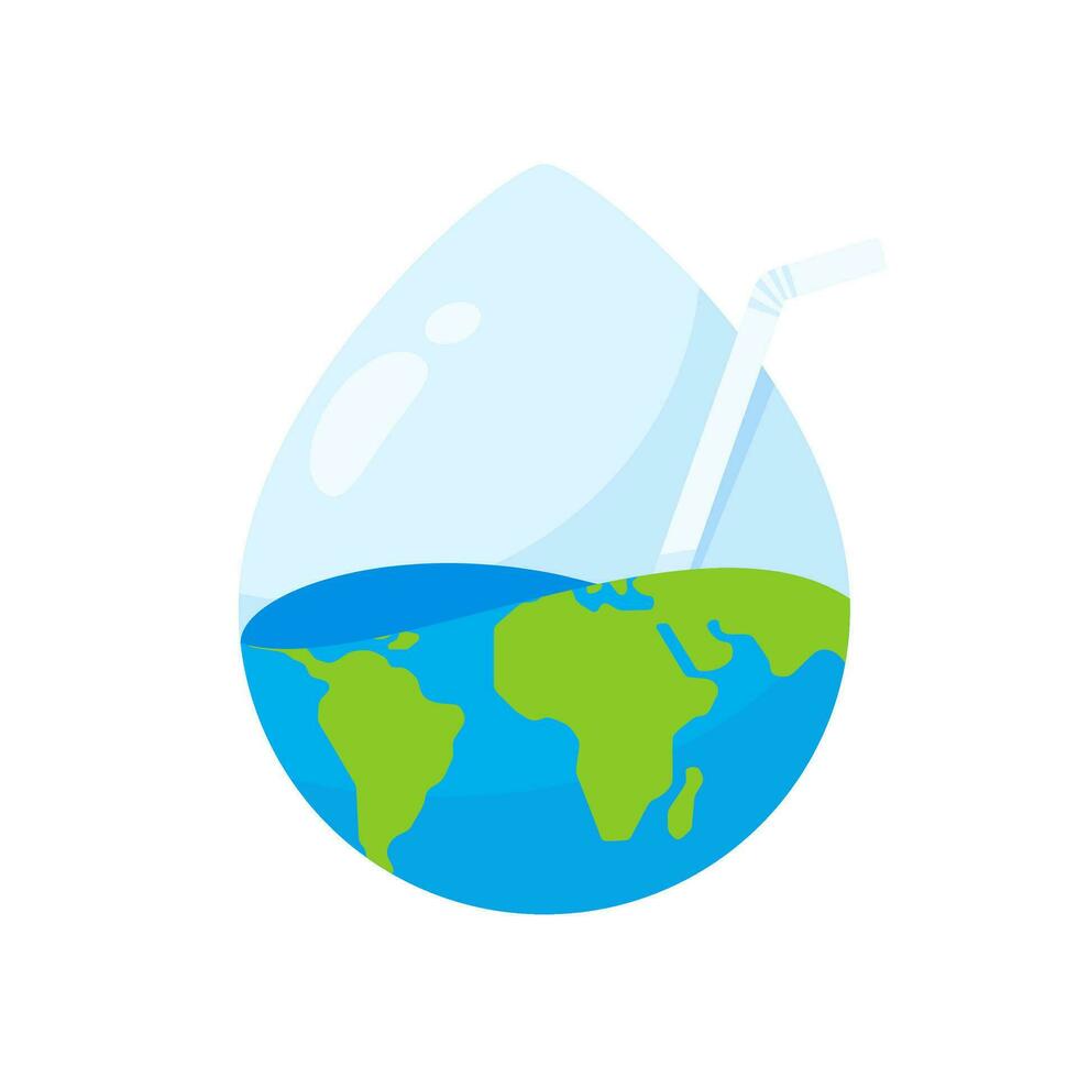 seedlings growing on the earth Environmental conservation concept to save the world vector