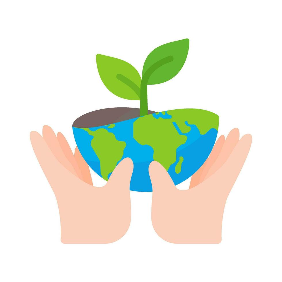 Hand holding a water drop globe Campaign idea to reduce water use for the world on World Water Day vector