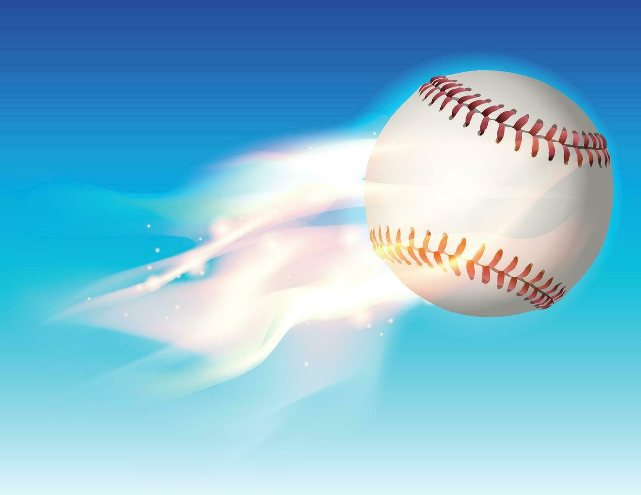 llameante béisbol en el cielo ilustración vector