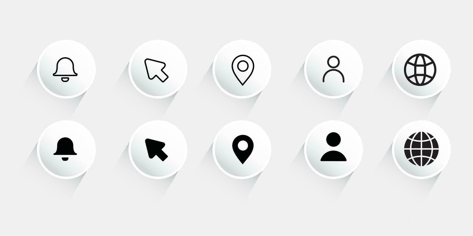 Contact us icon set.Contact and Communication Icons.Set of Communication icon. vector