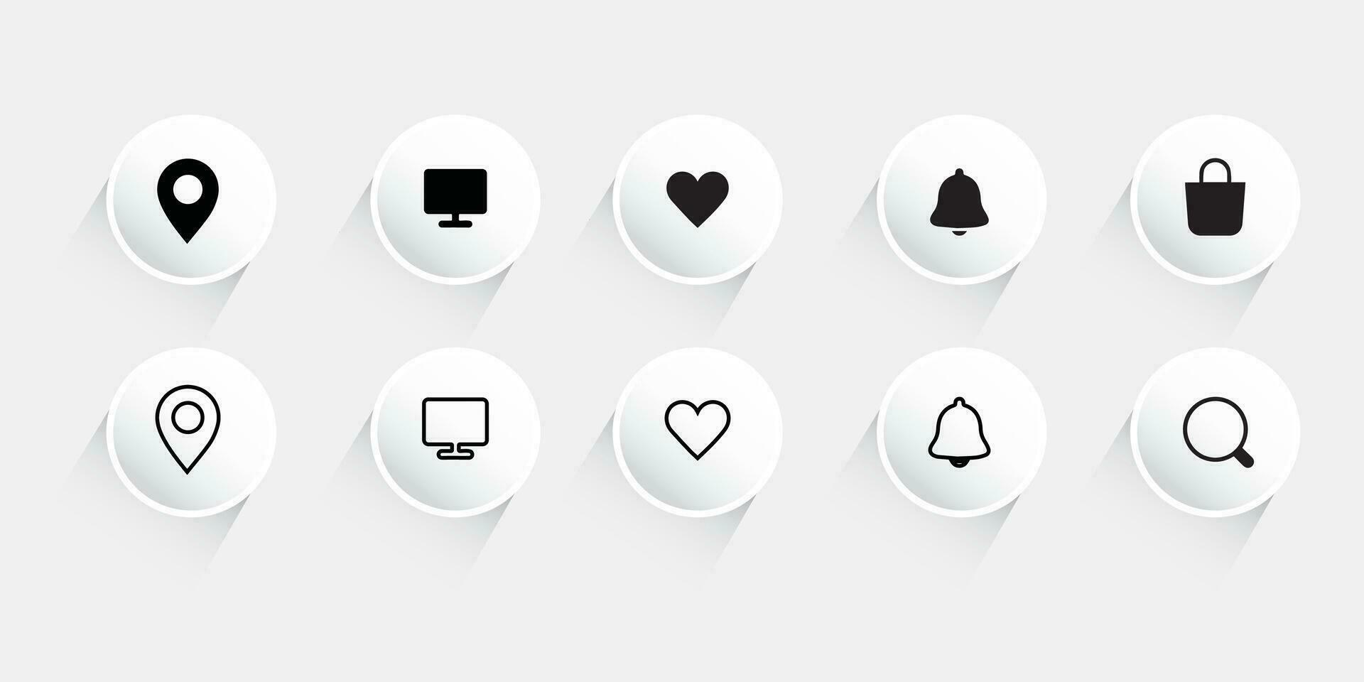 Contact us icon set.Contact and Communication Icons.Set of Communication icon. vector