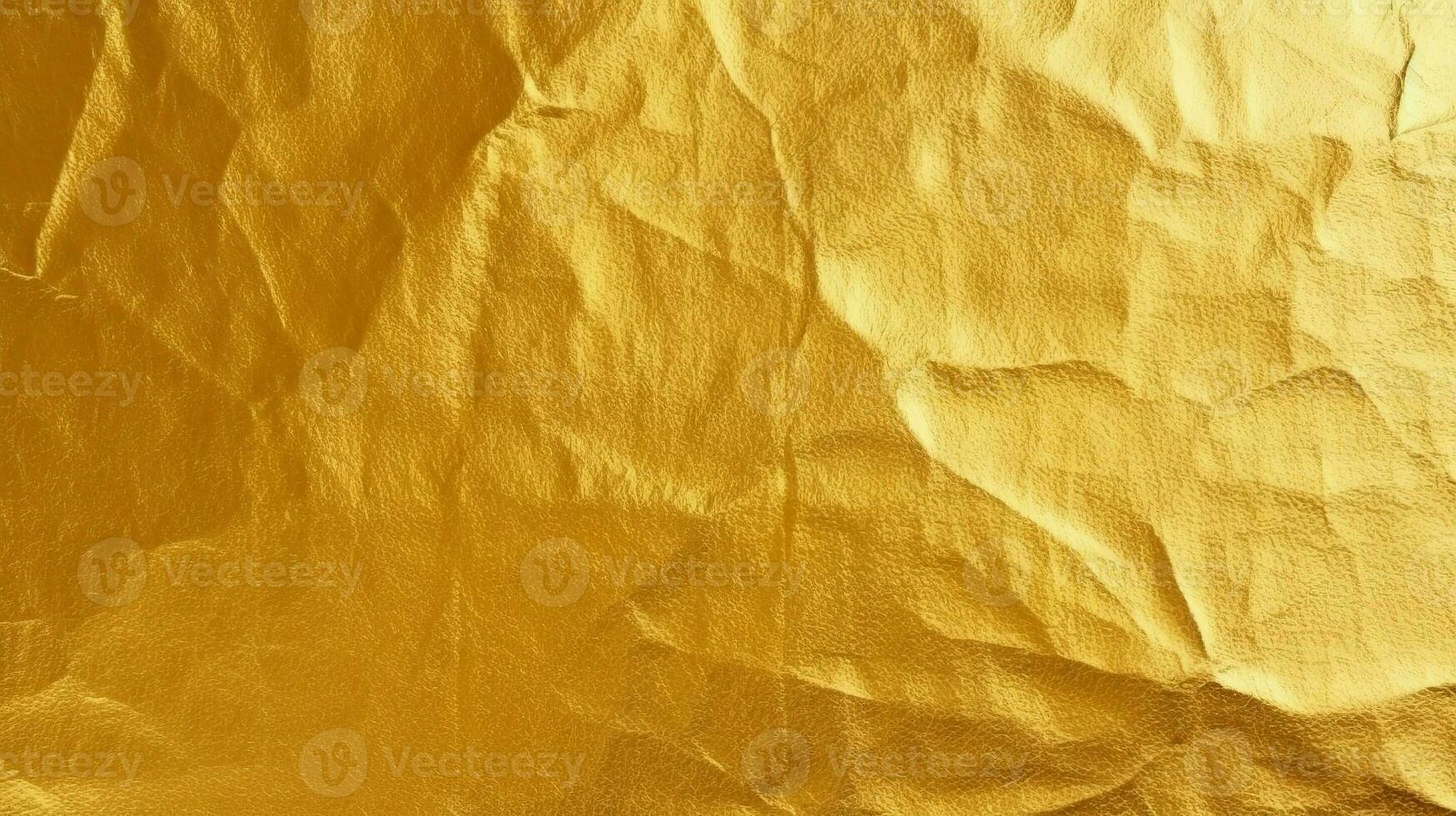 AI generated Gold Crumpled Background Paper Texture HighQuality Copy Space photo
