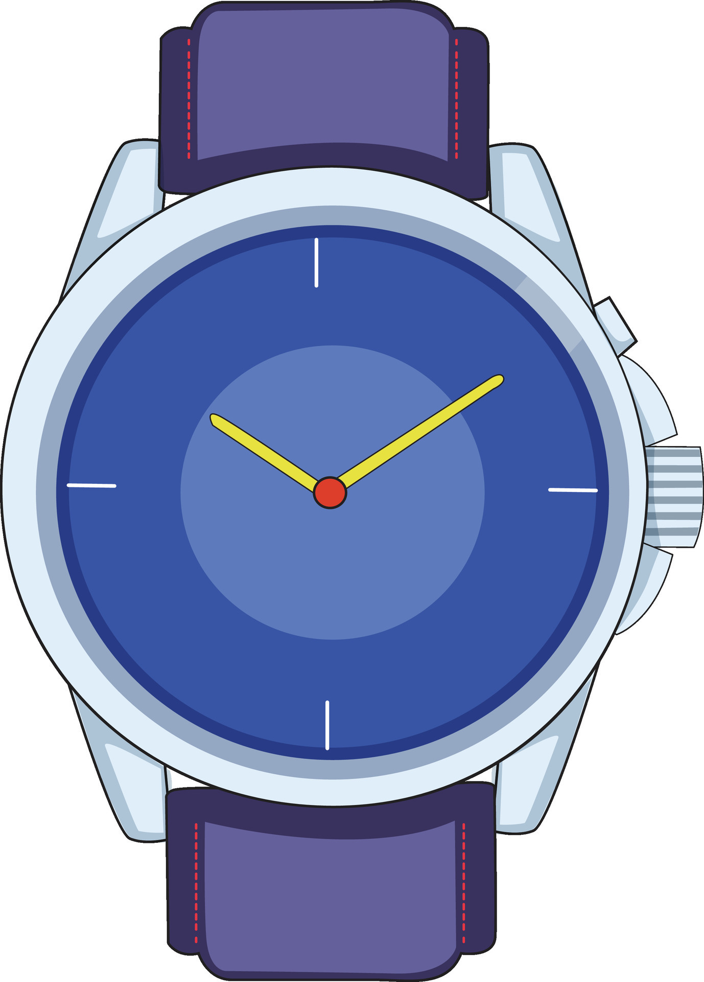 Blue wrist watch isolated vector illustration 36026160 Vector Art at