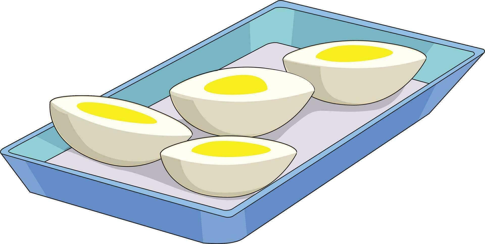 Boiled Eggs isolated vector illustration