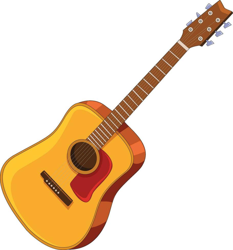 marrón guitarra aislado vector ilustración