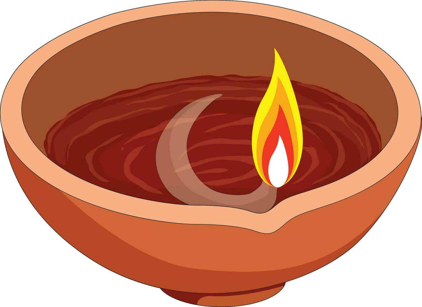Diwali lamps isolated vector illustration