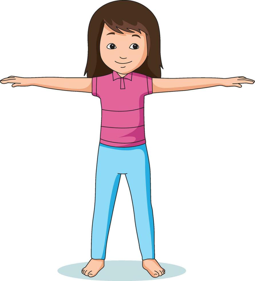 Girl with both wide open vector illustration