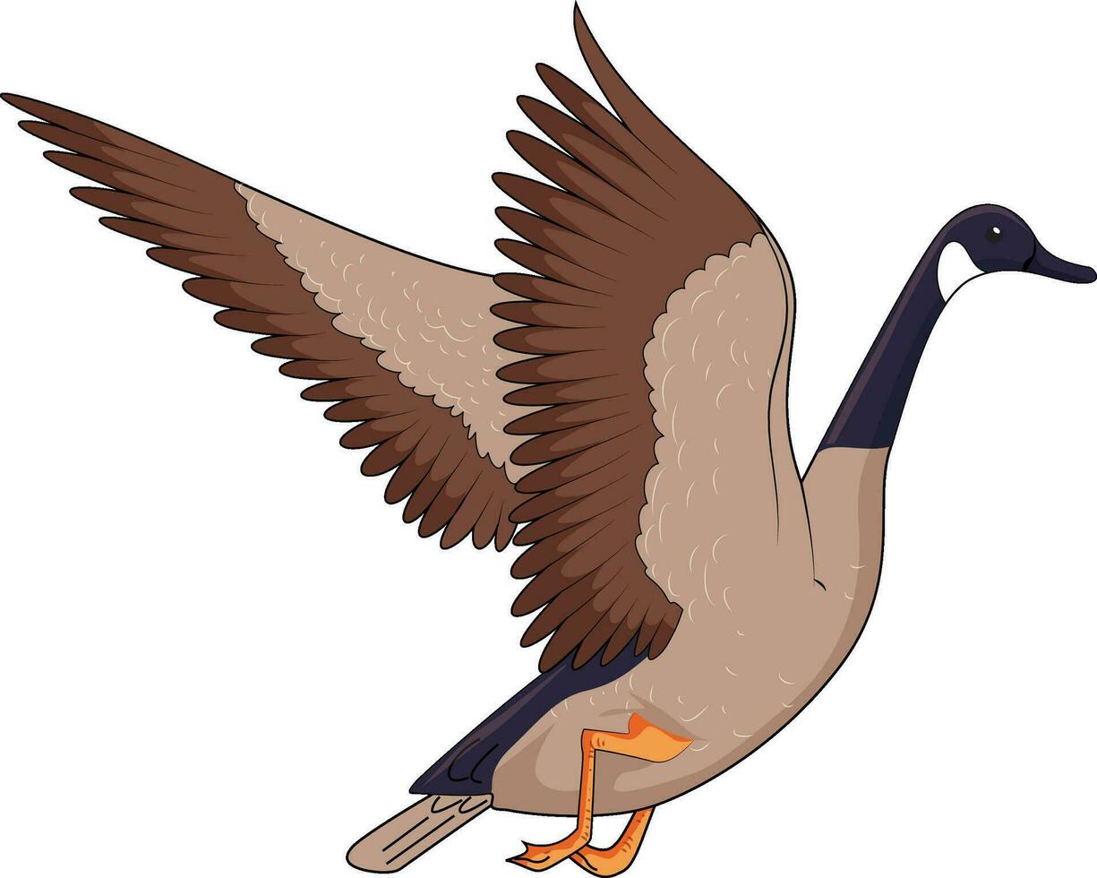 Cute bird flying isolated vector illustration