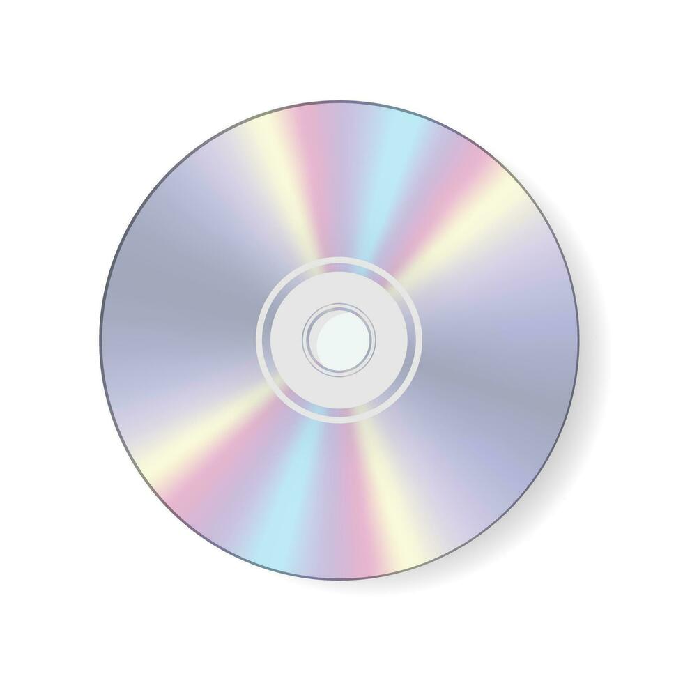 compacto Dto aislado en blanco antecedentes.registro datos holográficos disco icono.vector eps 10 vector