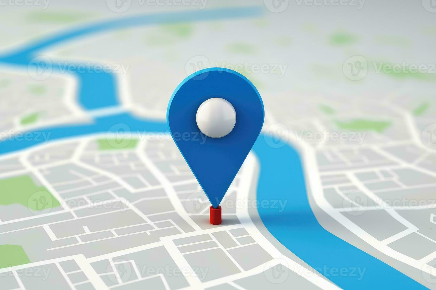 AI generated pin location icon for navigation or map, Generative Ai photo