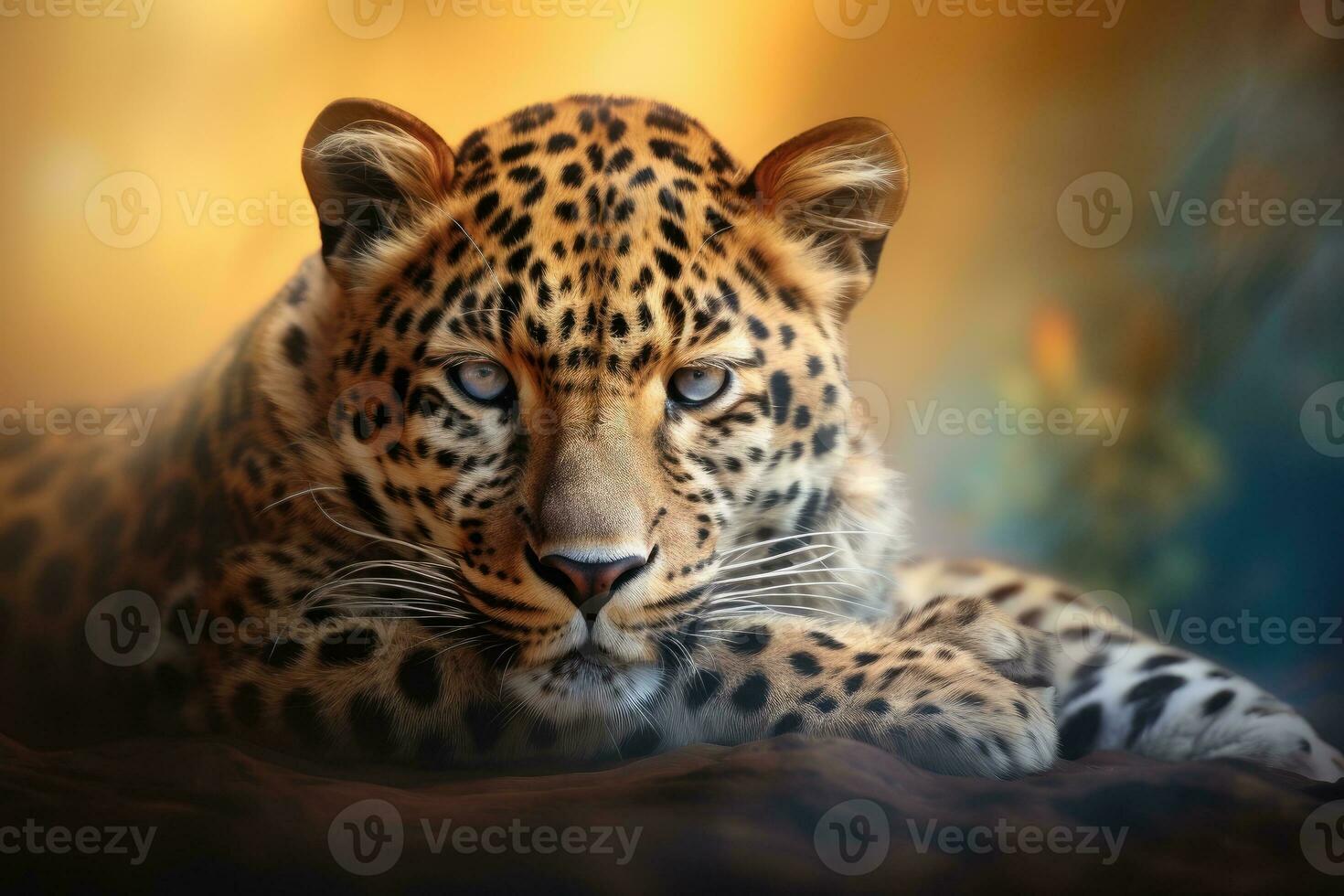 AI generated Close up of a roaring leopard isolated of transparent background. generative ai photo