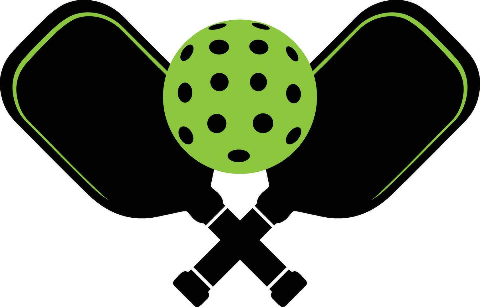 pickleball murciélago y pelota gratis vector