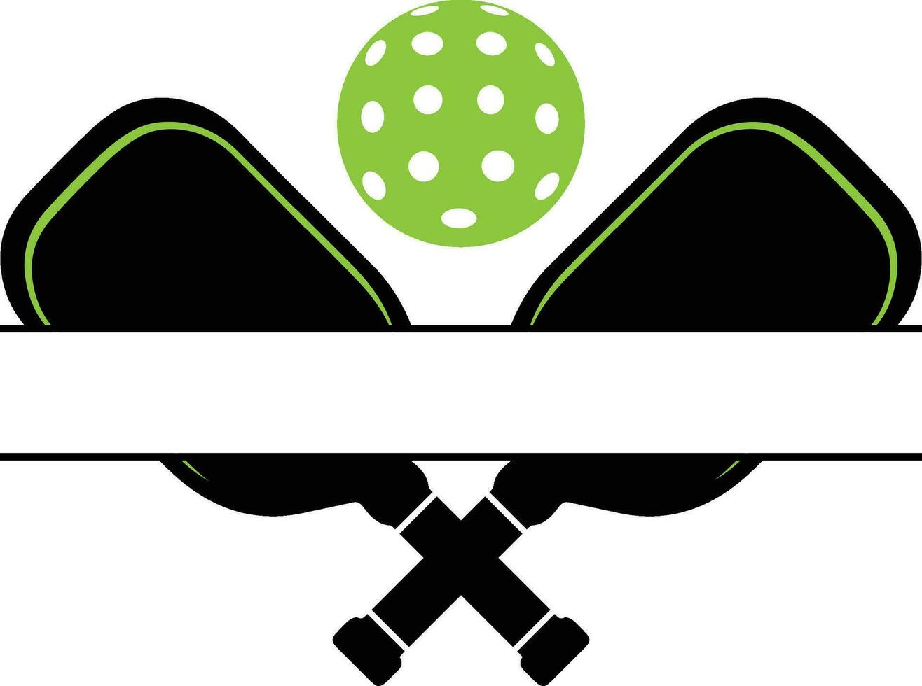 Vector file for pickleball logo and club.