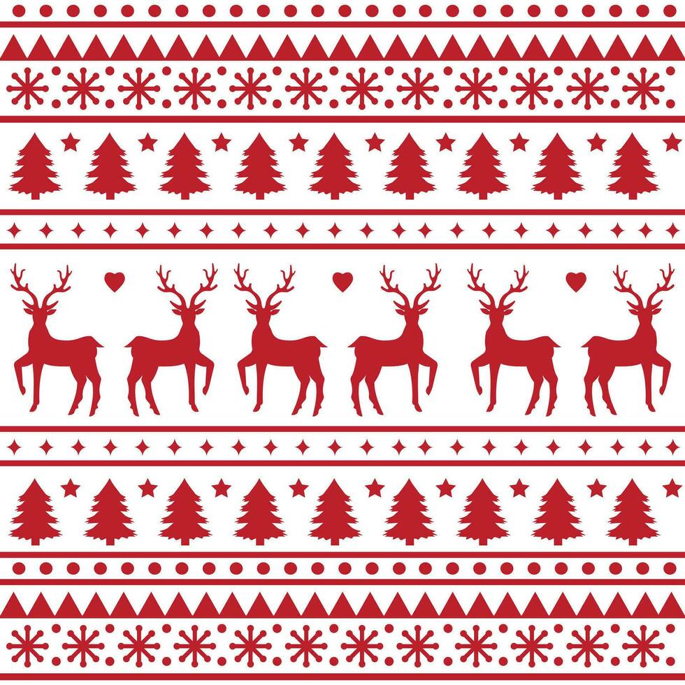 Seamless Scandinavian pattern for Christmas and New Year for winter hat, ugly sweater, jumper, paper or other designs. vector