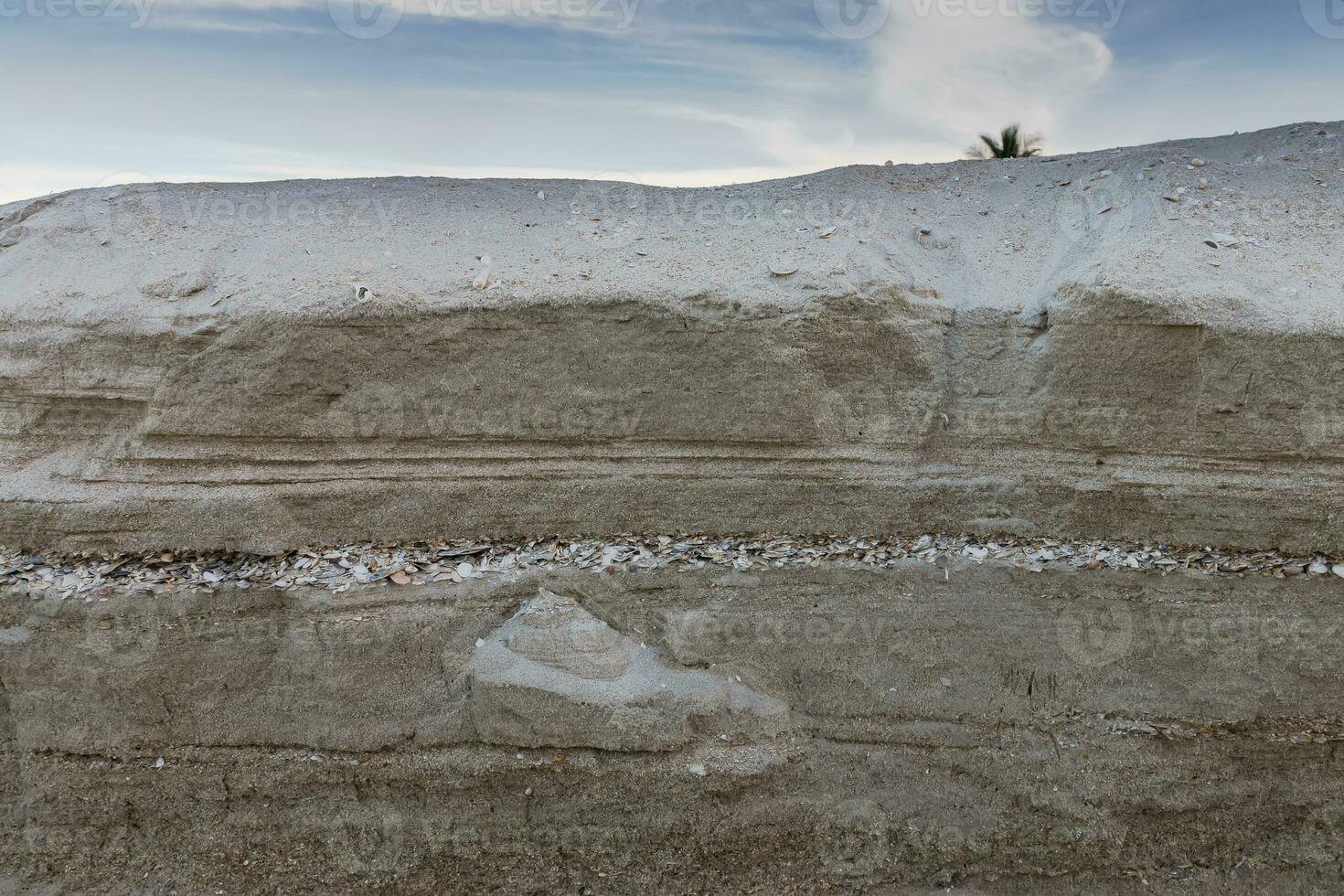 Layer of sand at the beach. photo