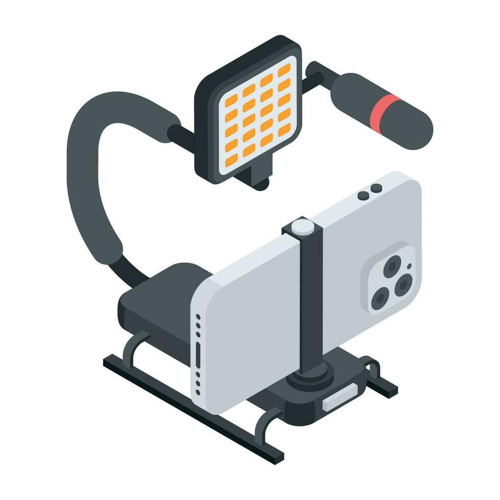 Vlogging Equipment icon vector