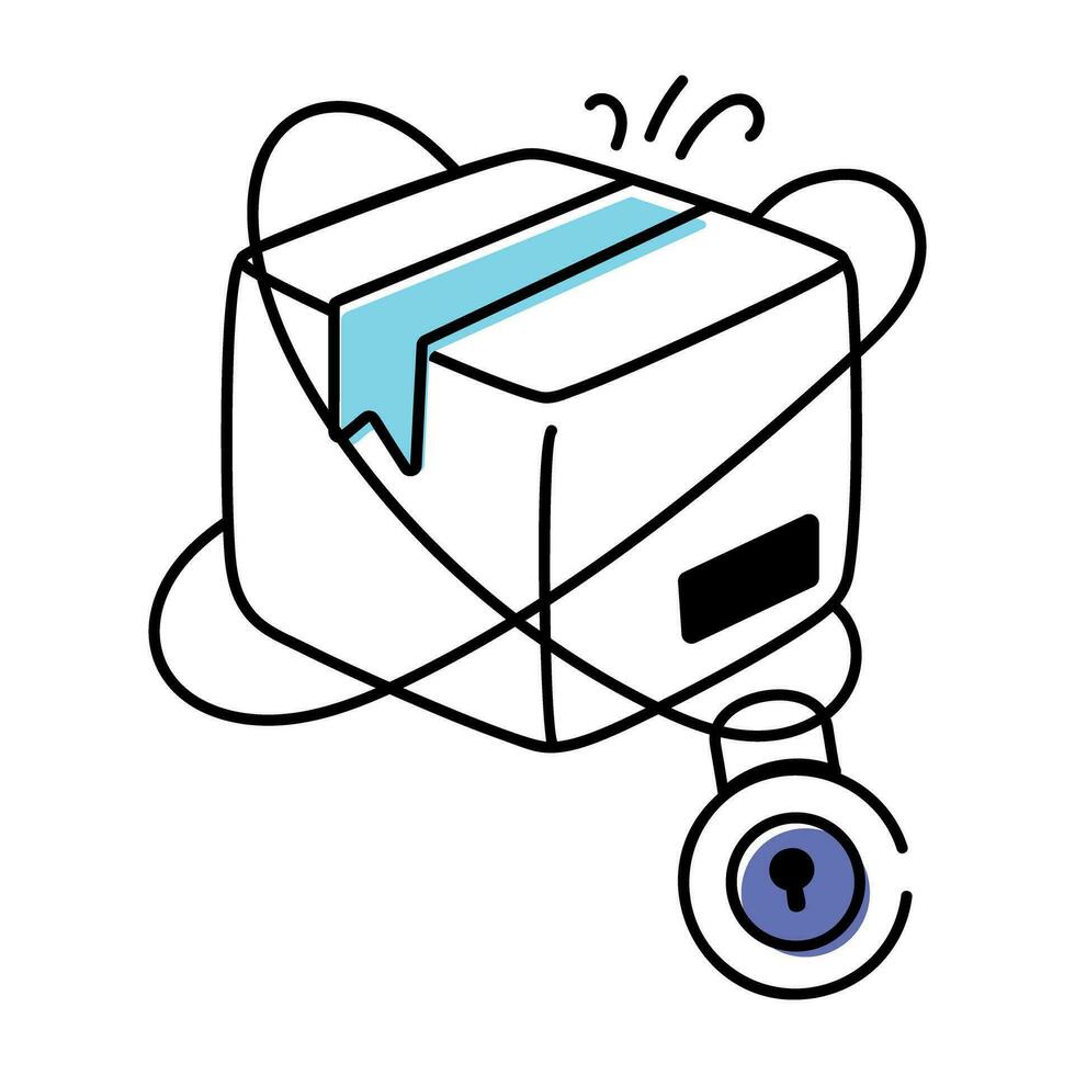 Supply Chain Management Doodle Icon vector