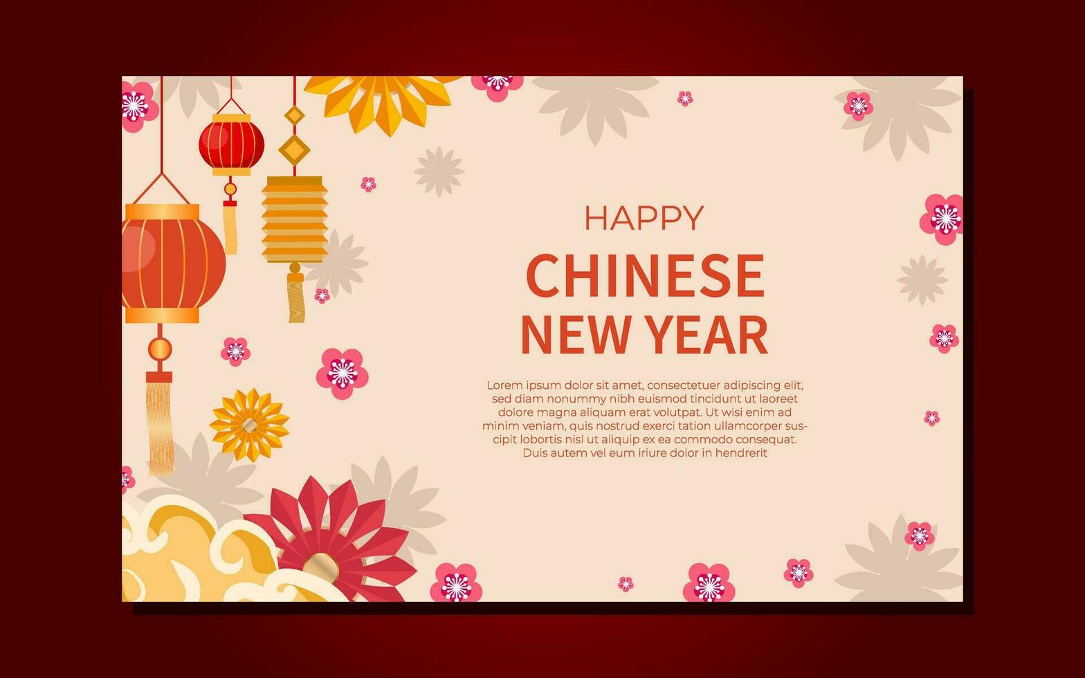 fondo de fiesta de año nuevo chino vector