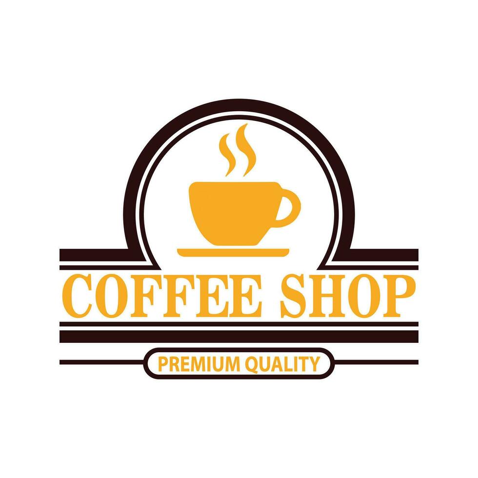 coffee shop illustration design elements vintage vector