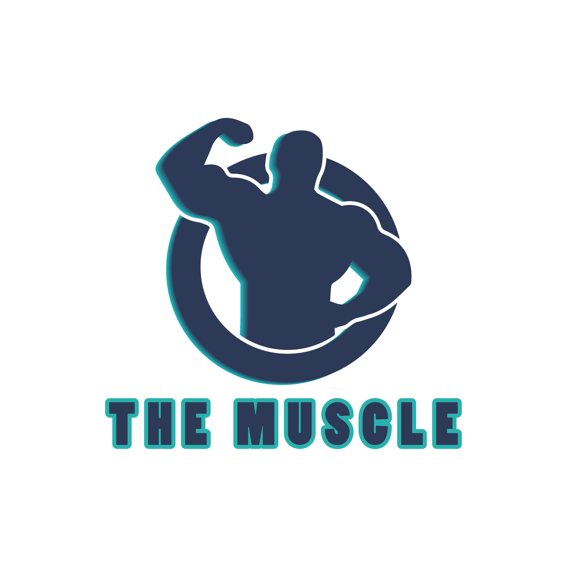 muscle training logo design illlustration 36027671 Vector Art at Vecteezy