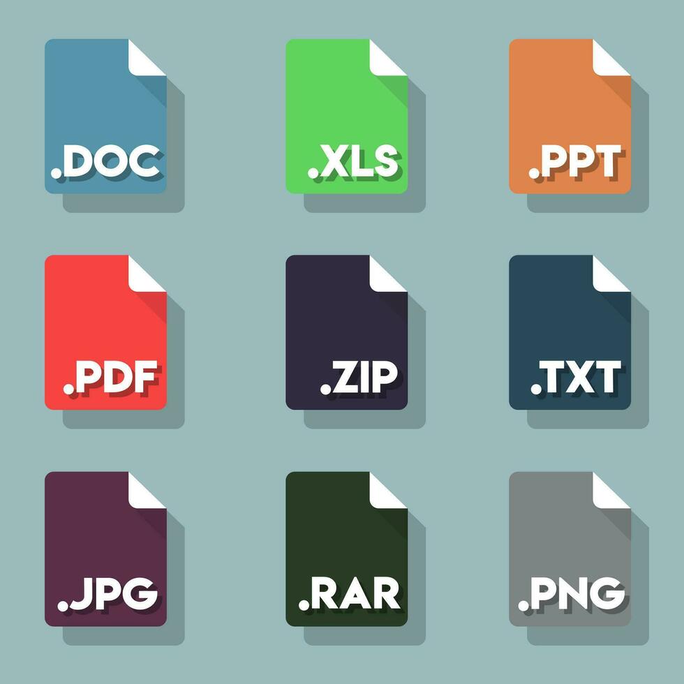 file document type symbols vector